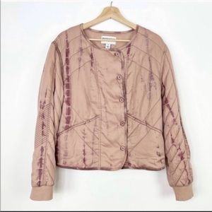 ANTHROPOLOGIE Marreck pink tie dye bomber jacket